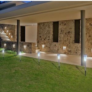 24 Pack Outdoor Stainless Steel Solar LED Light